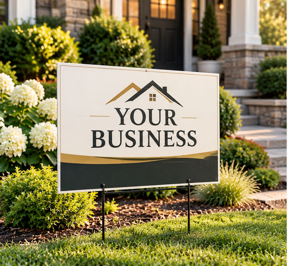 Professional yard sign